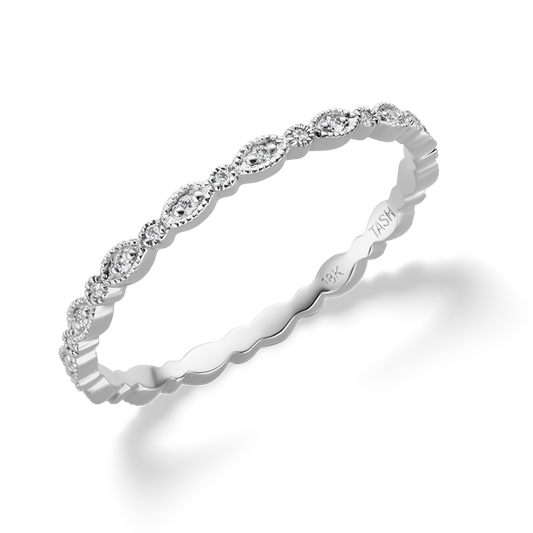 Marquise Diamond Micropavé Finger Ring