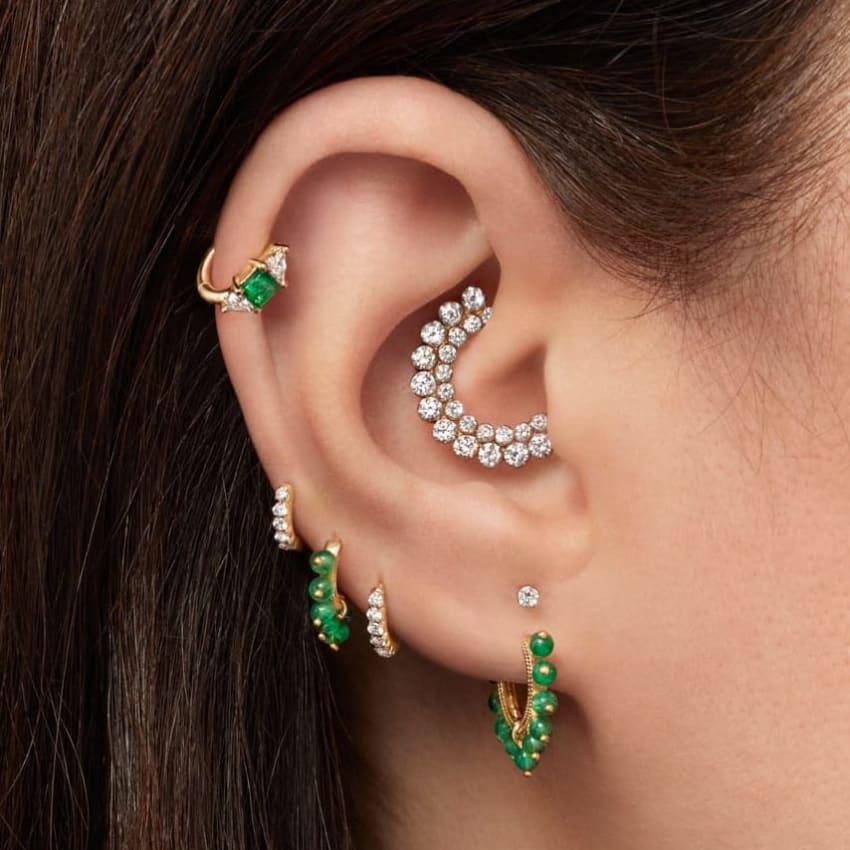 Invisible Set Diamond Stud Earring