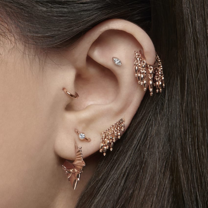 Javanese Spike Hoop Earring