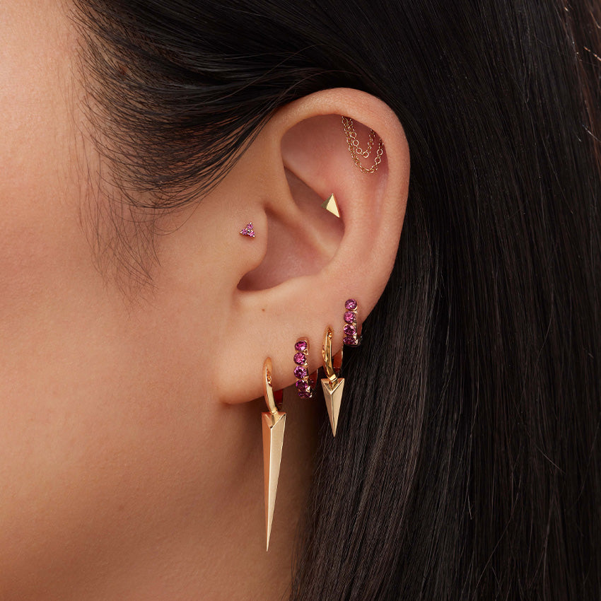 Double Chain Threaded Stud Drape With Titanium Backing