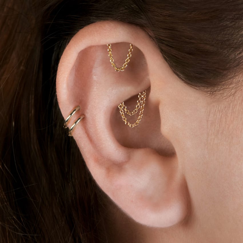Single Chain Threaded Stud Drape With Titanium Backing