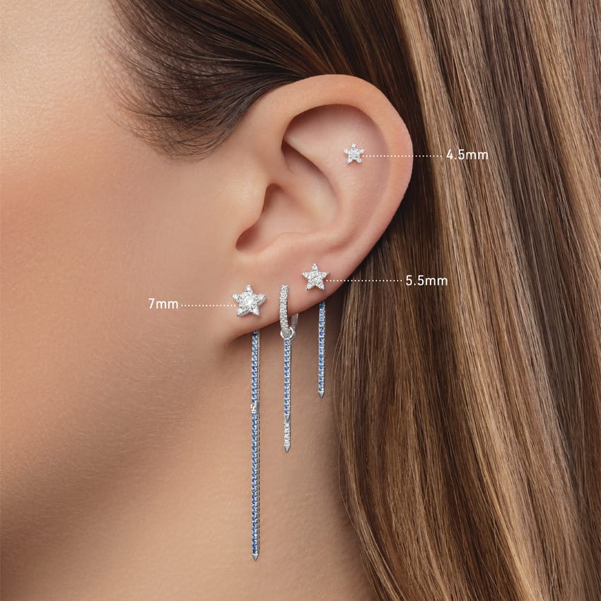 Diamond Star Stud Earring