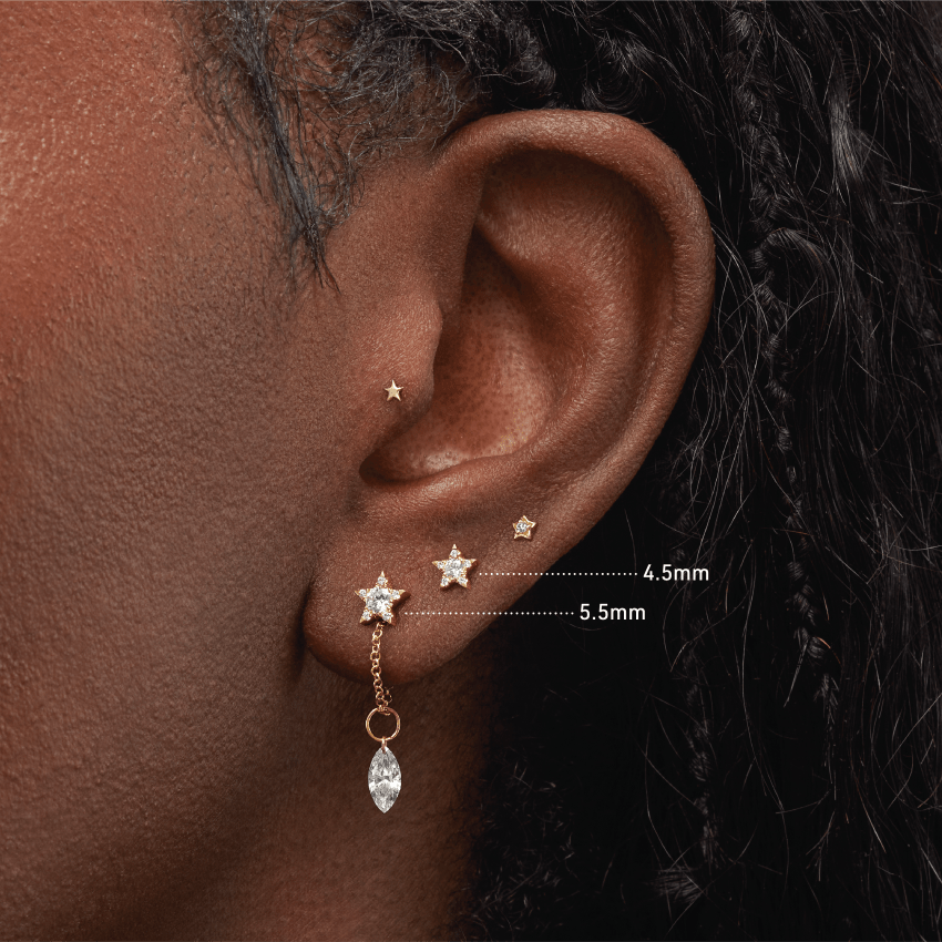 Diamond Star Stud Earring