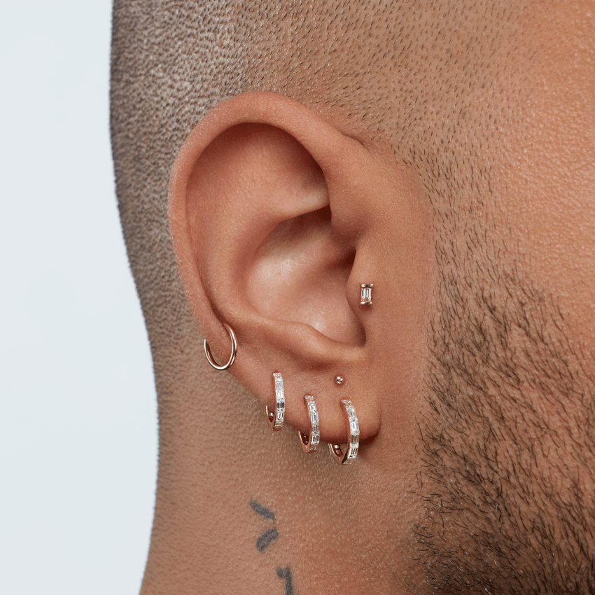 Ball Threaded Stud Earring With Titanium Backing