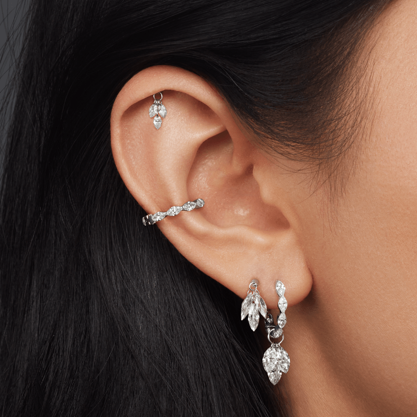 Floating Diamond Plume Charm