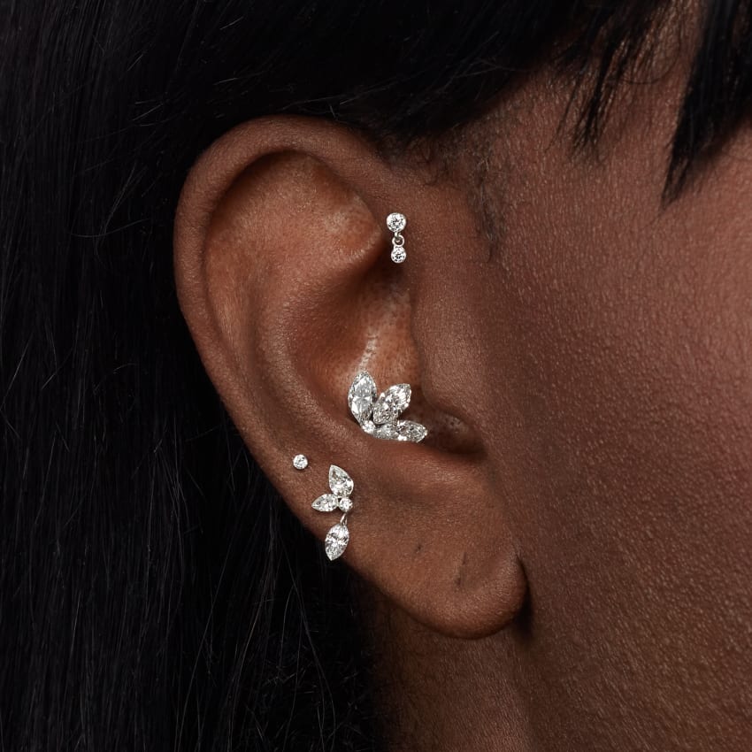 Invisible Set Diamond Stud Earring
