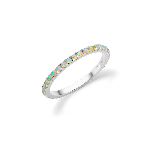 Opal Eternity Finger Ring