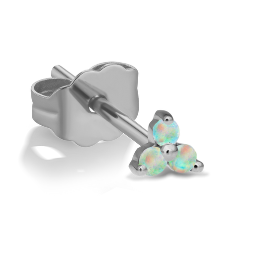 Opal Trinity Stud Earring