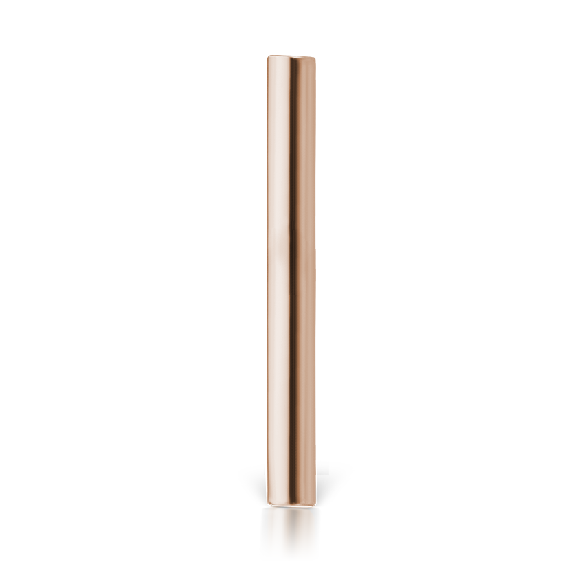 Polished Round Bar Threaded Stud Earring With Titanium Backing