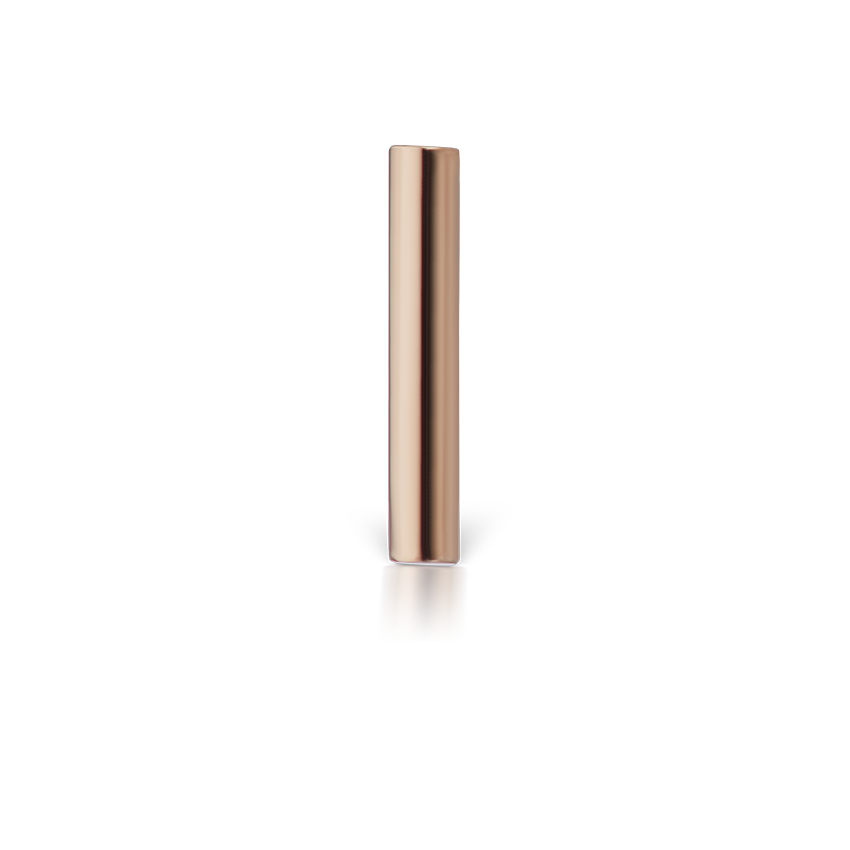 Polished Round Bar Threaded Stud Earring With Titanium Backing