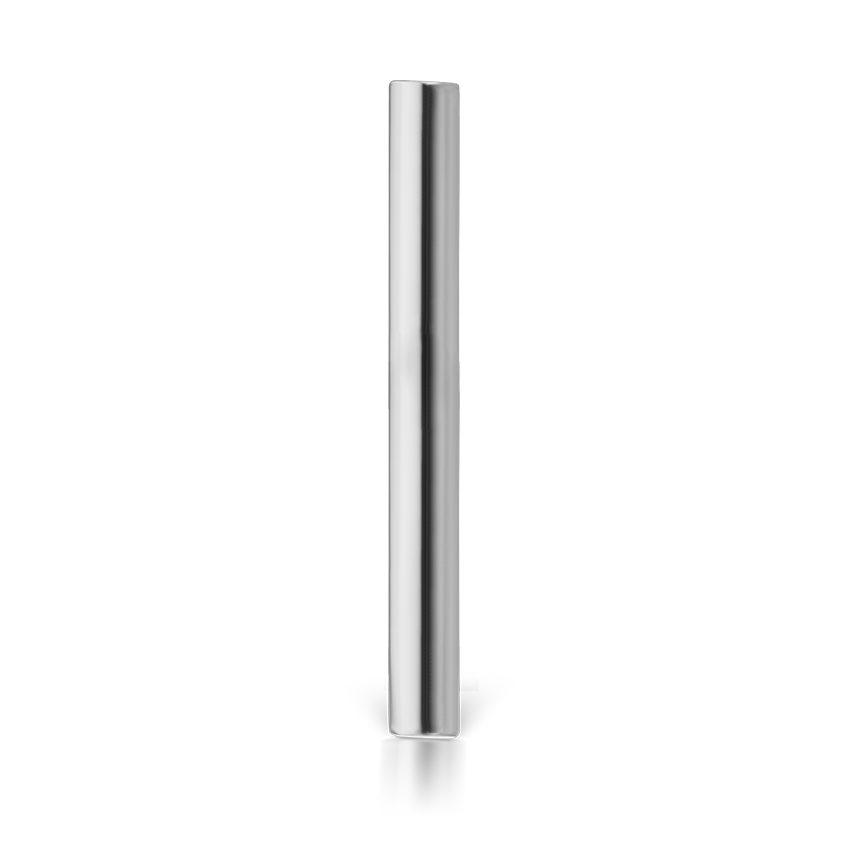 Polished Round Bar Threaded Stud Earring