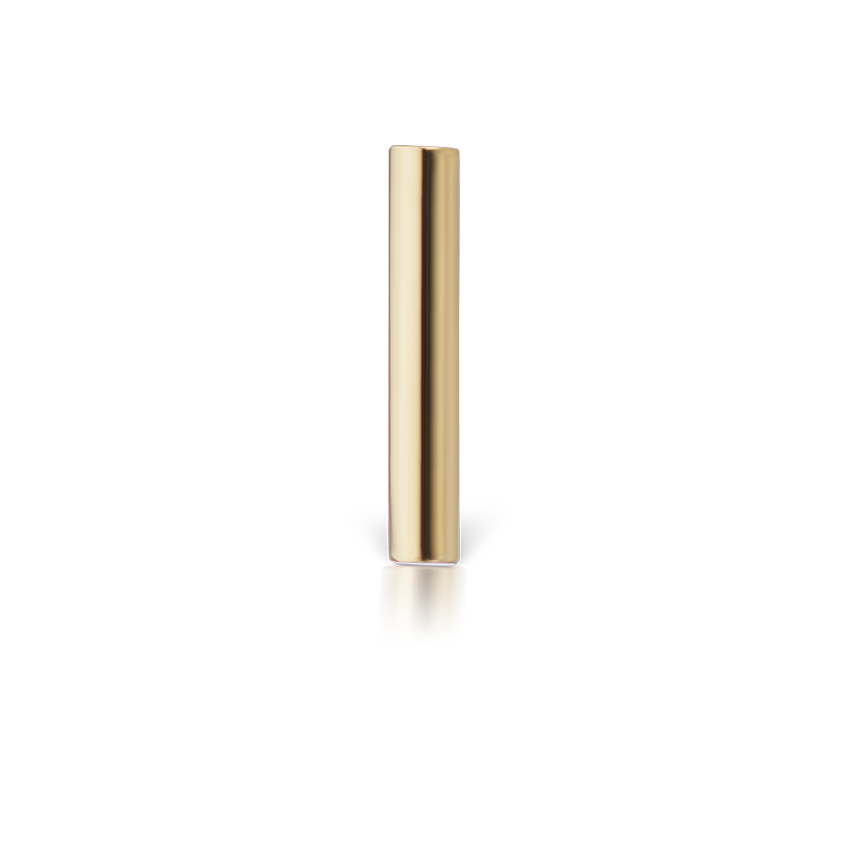 Polished Round Bar Threaded Stud Earring