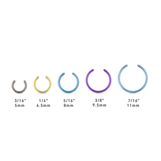 Group of Sample Sizing Hoop Earring