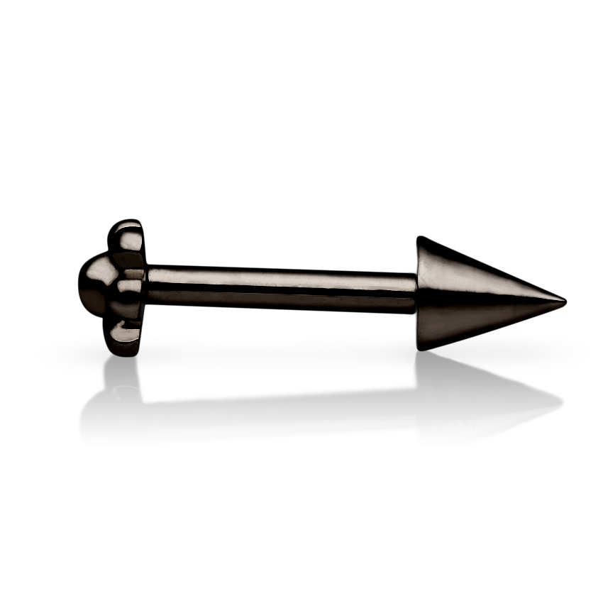 Short Spike Threaded Stud Earring