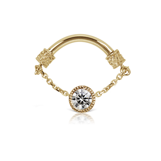 Single Chain Septum Spinner with Diamond Accent