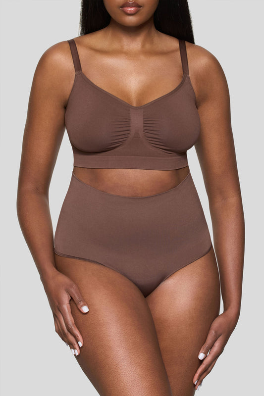 BOOMBA | Cocoa Short-Waisted Thong Shapewear