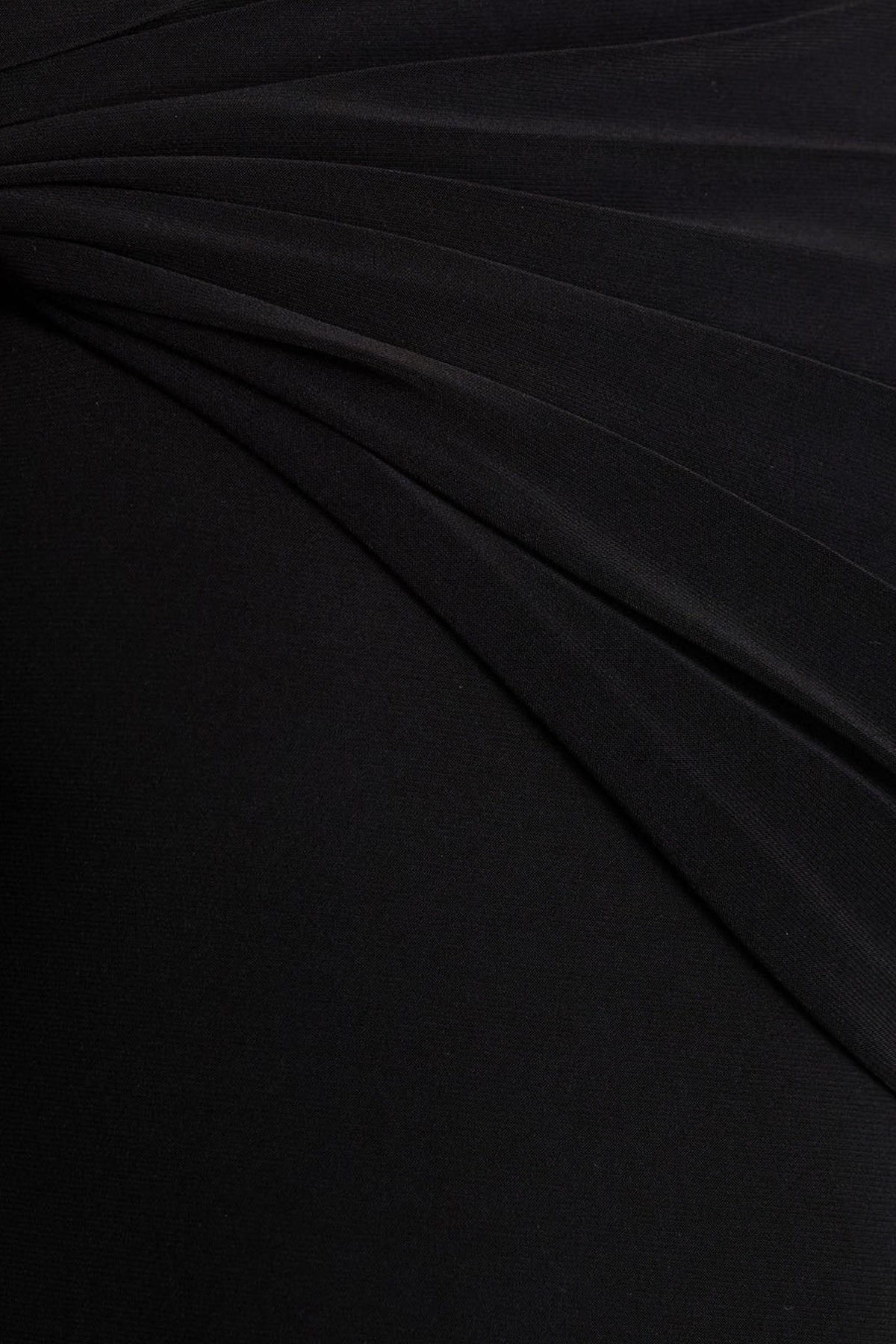 Alexia | Black Asymmetric-Neck Maxi Dress With Gold-Details