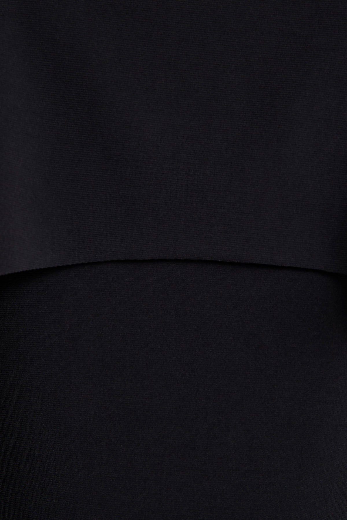 Kalani | Black Crew-Neck Midi Dress With Cape-Sleeves