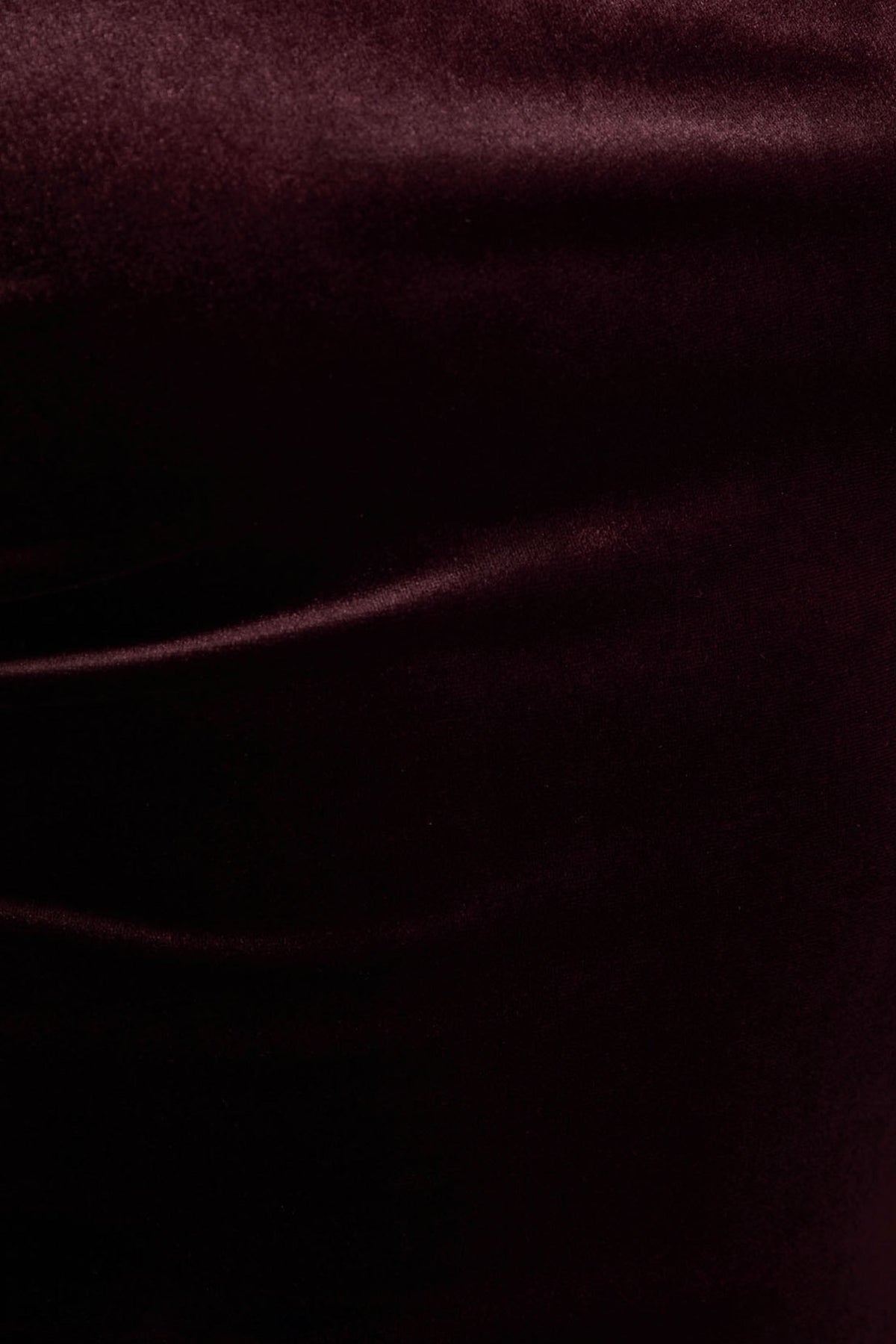 Carella | Burgundy Velvet One Shoulder Midi Dress With Twist Detailing