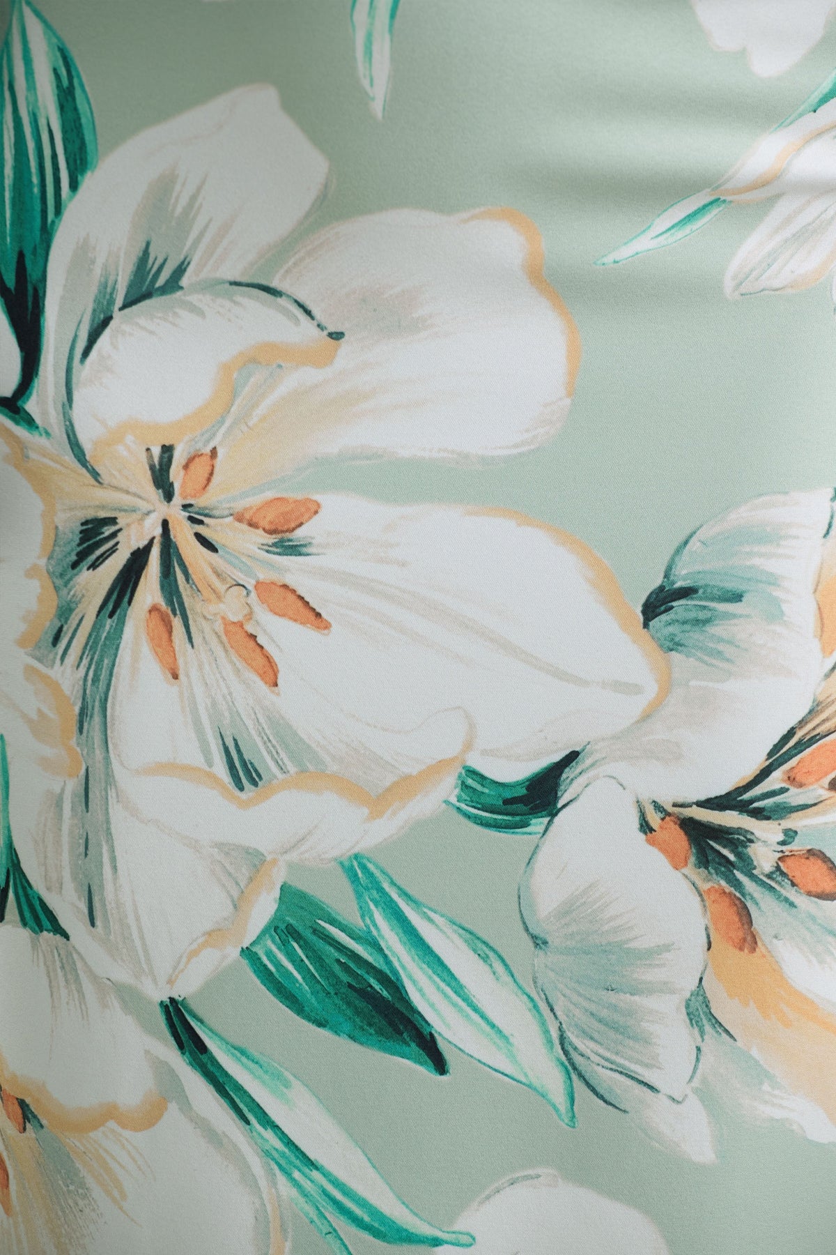 Kellis | Green Floral Print Asymmetric Maxi Dress With Balloon Sleeve