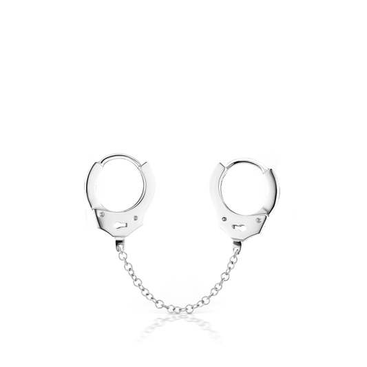 Handcuff Hoop Earring with Medium Chain