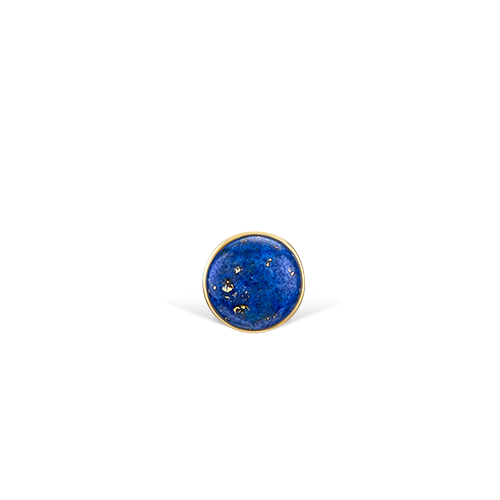 Lapis Threaded Stud Earring With Titanium Backing