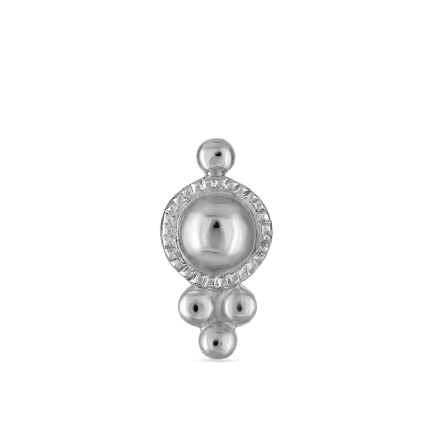 Four Ball Trinity Threaded Stud Earring