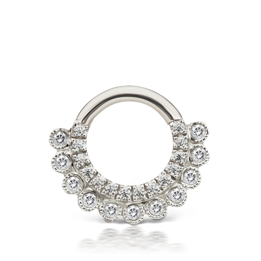 Cubic Zirconia Apsara Hoop Earring