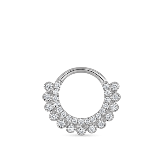 Diamond Apsara Hoop Earring