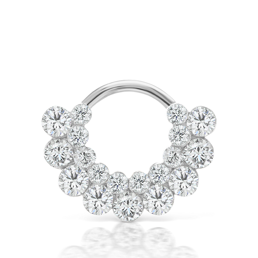 Invisible Diamond Apsara Hoop Earring