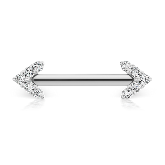 Double Diamond Arrow Nipple Barbell