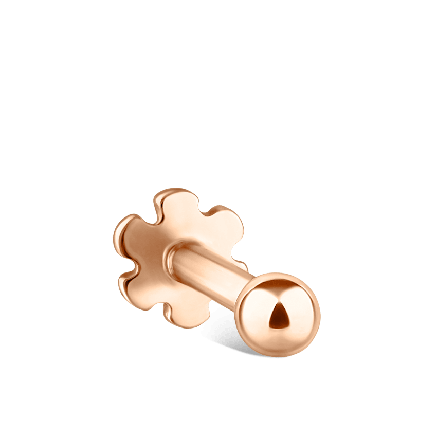 Ball Threaded Stud Earring With Titanium Backing