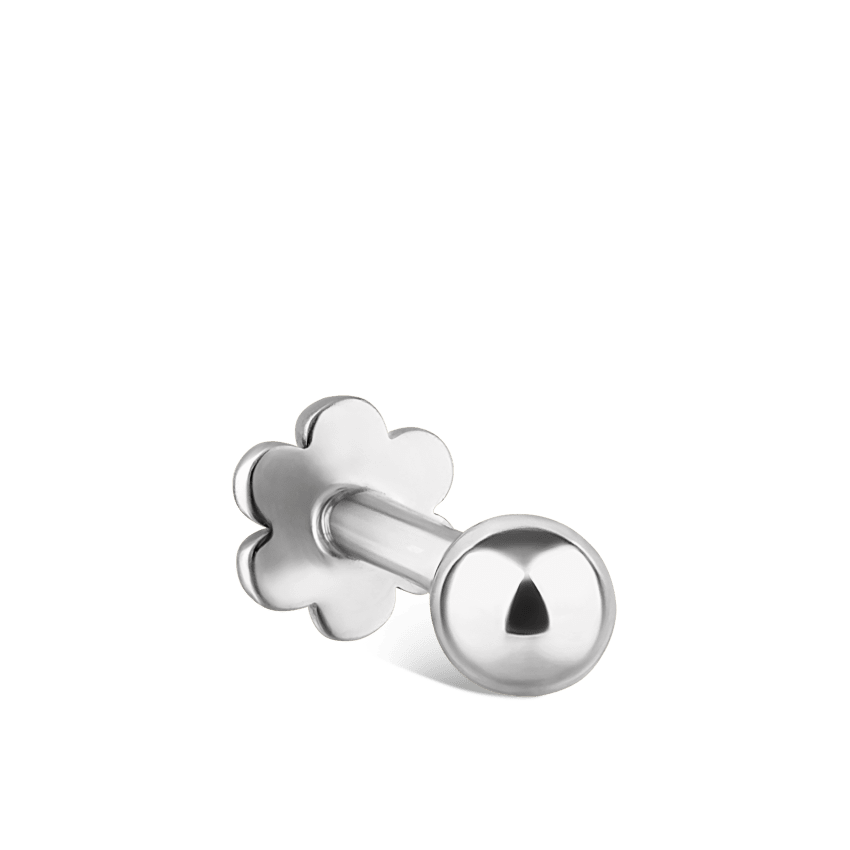 Ball Threaded Stud Earring With Titanium Backing