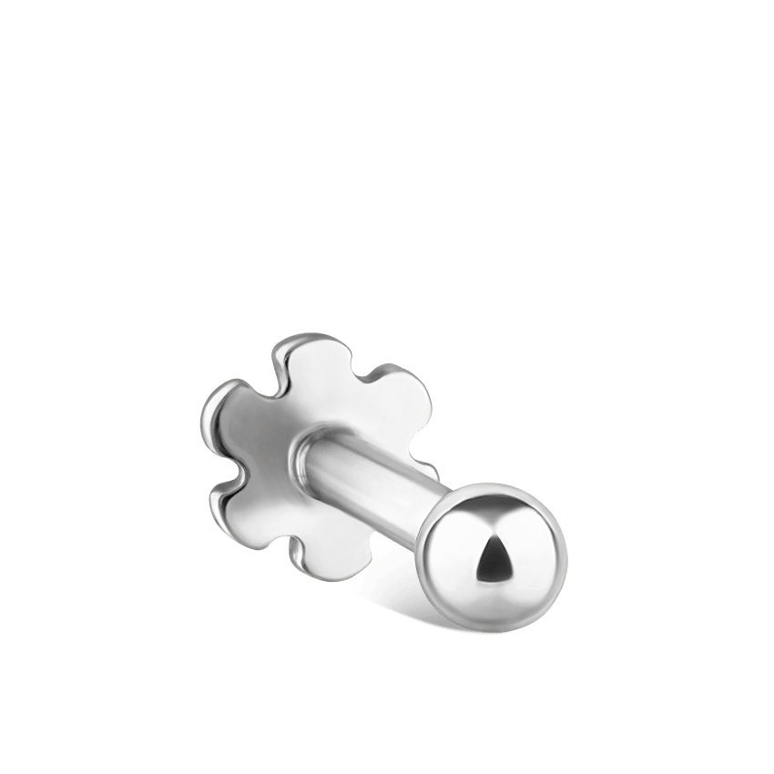 Ball Threaded Stud Earring With Titanium Backing