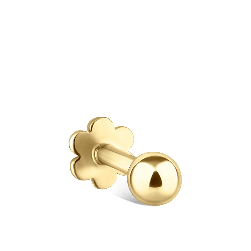 Ball Threaded Stud Earring With Titanium Backing
