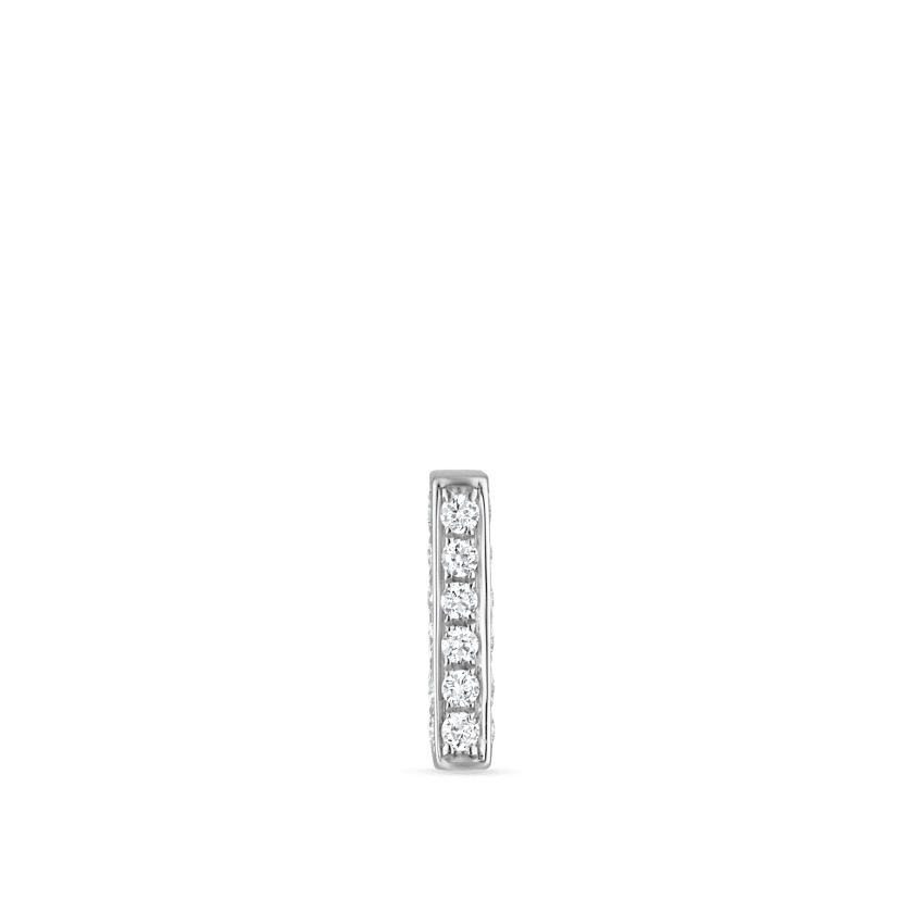 Square Diamond Pavé Bar Threaded Stud Earring