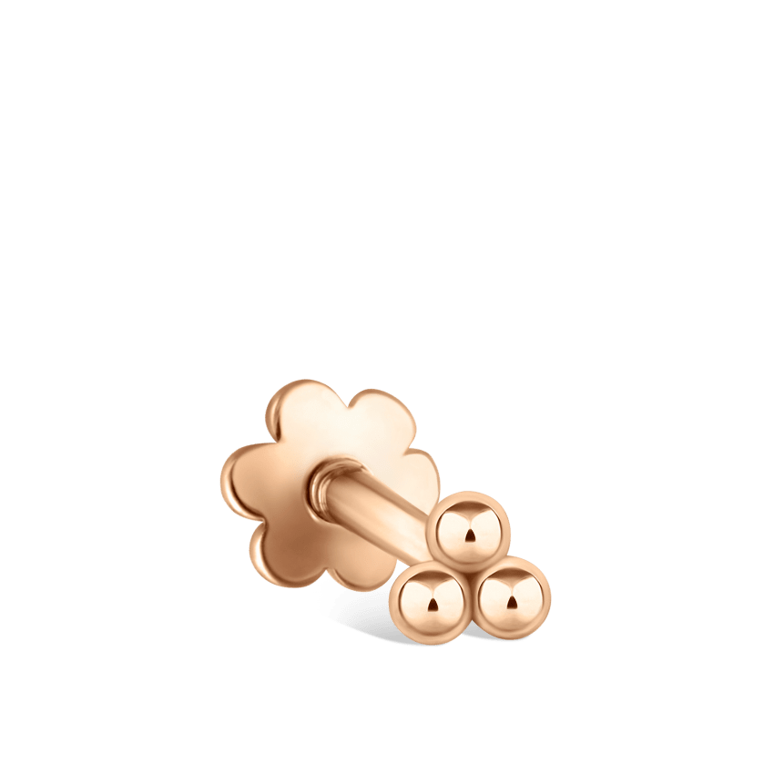 Ball Trinity Threaded Stud Earring