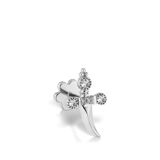 Diamond Trinity Hilt Dagger Threaded Stud