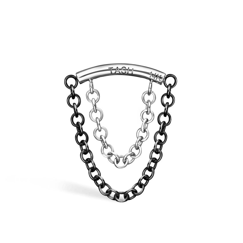 Double Chain Threaded Stud Drape With Titanium Backing