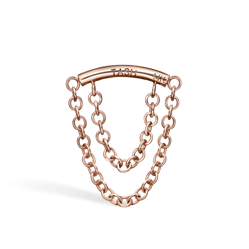 Double Chain Threaded Stud Drape With Titanium Backing