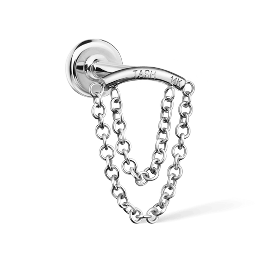 Double Chain Threaded Stud Drape With Titanium Backing