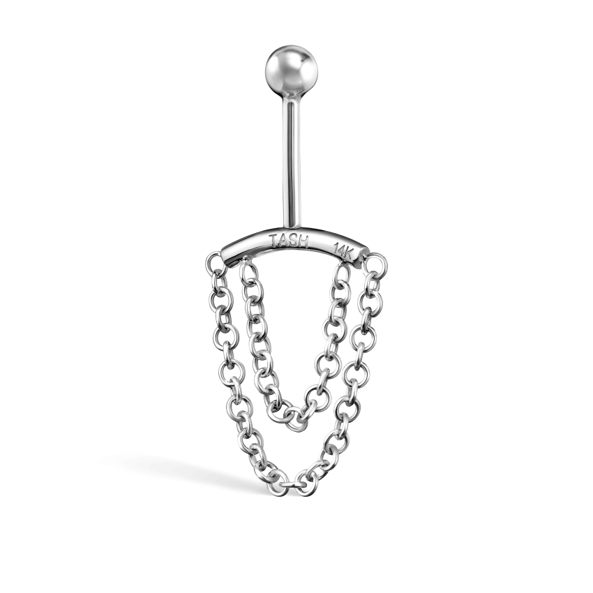 Double Chain Threaded Stud Drape With Titanium Backing