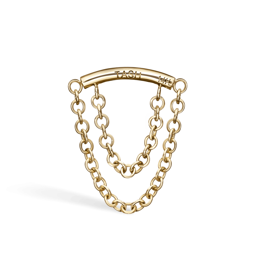 Double Chain Threaded Stud Drape With Titanium Backing