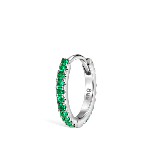Emerald Eternity Hoop Earring