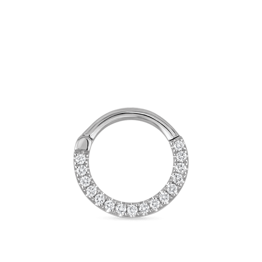 Diamond Horizontal Eternity Hoop Earring