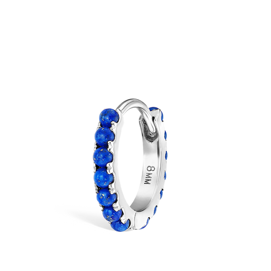 Lapis Eternity Hoop Earring