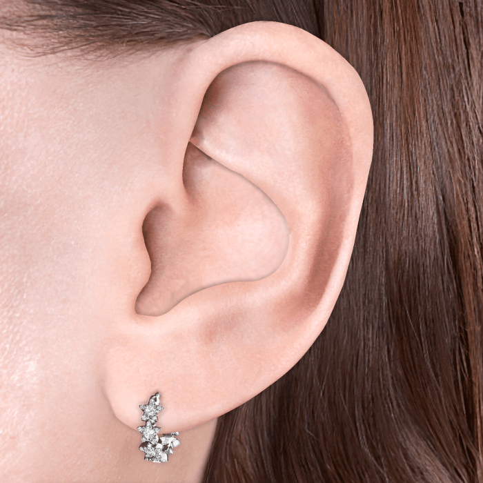 Diamond Constellation Eternity Hoop Earring