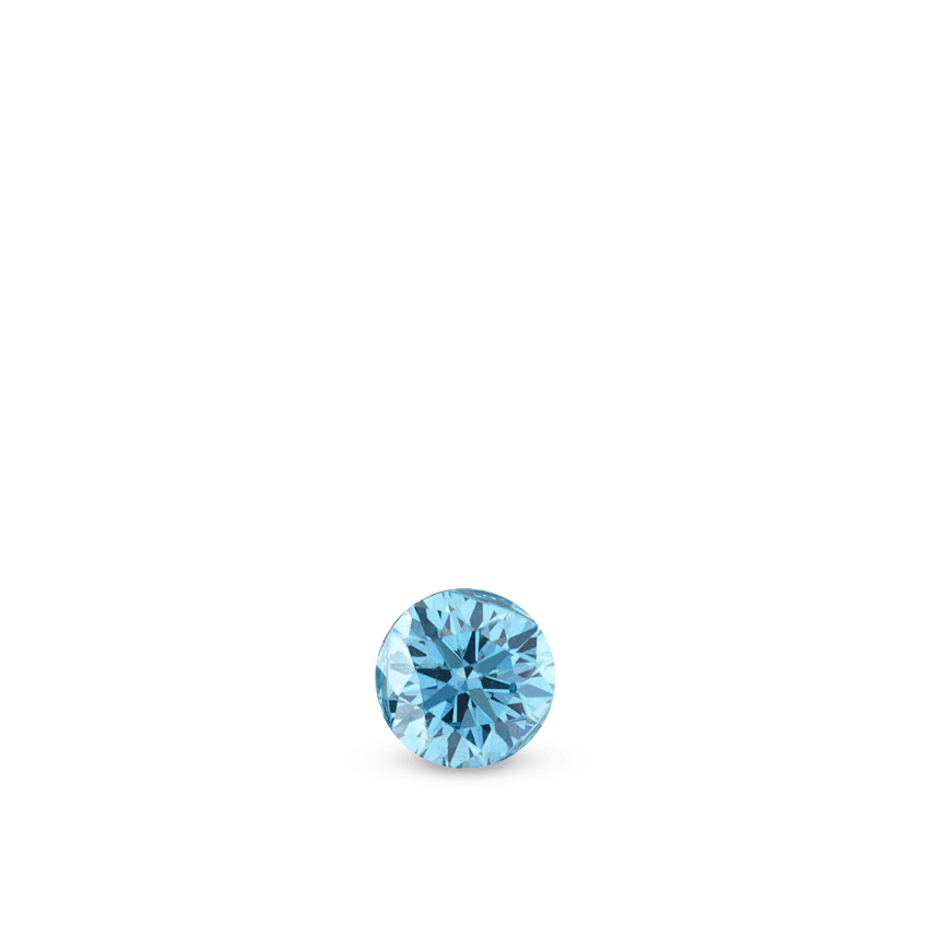 Invisible Set Light Blue Diamond Threaded Stud Earring With Titanium Backing