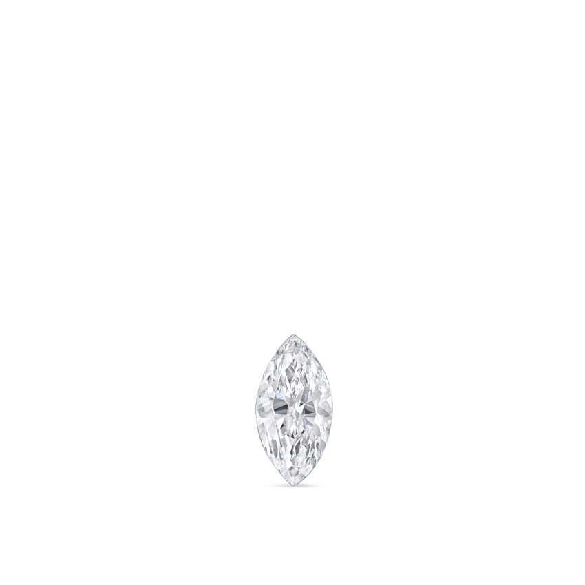 Invisible Set Diamond Marquise Threaded Stud Earring With Titanium Backing