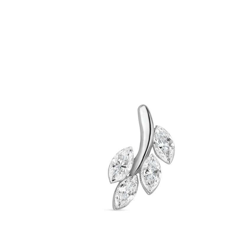 Diamond Vine Threaded Stud Earring